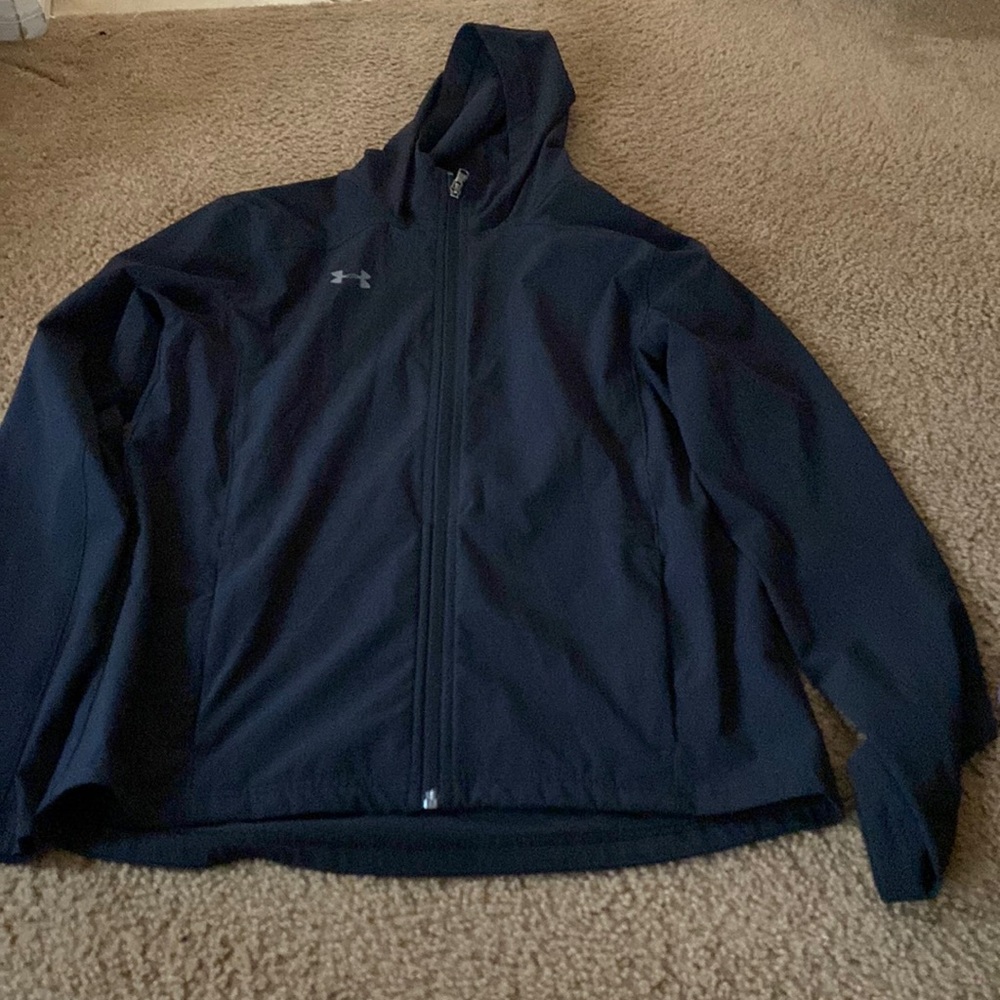 Boys light jacket black under armour YXL